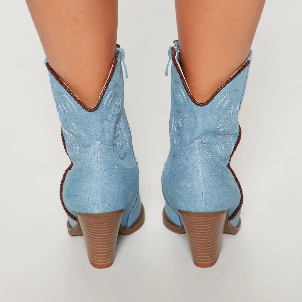 Denim Booties - Picture 3 of 7